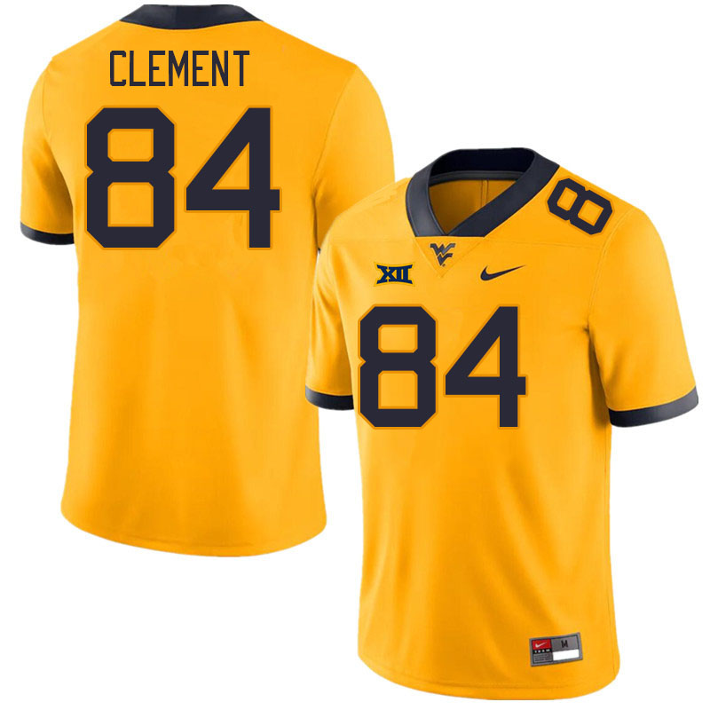 Men #84 Hudson Clement West Virginia Mountaineers College Football Jerseys Stitched Sale-Gold - Click Image to Close